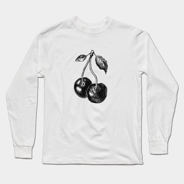 Cherries Long Sleeve T-Shirt by PrintablesPassions